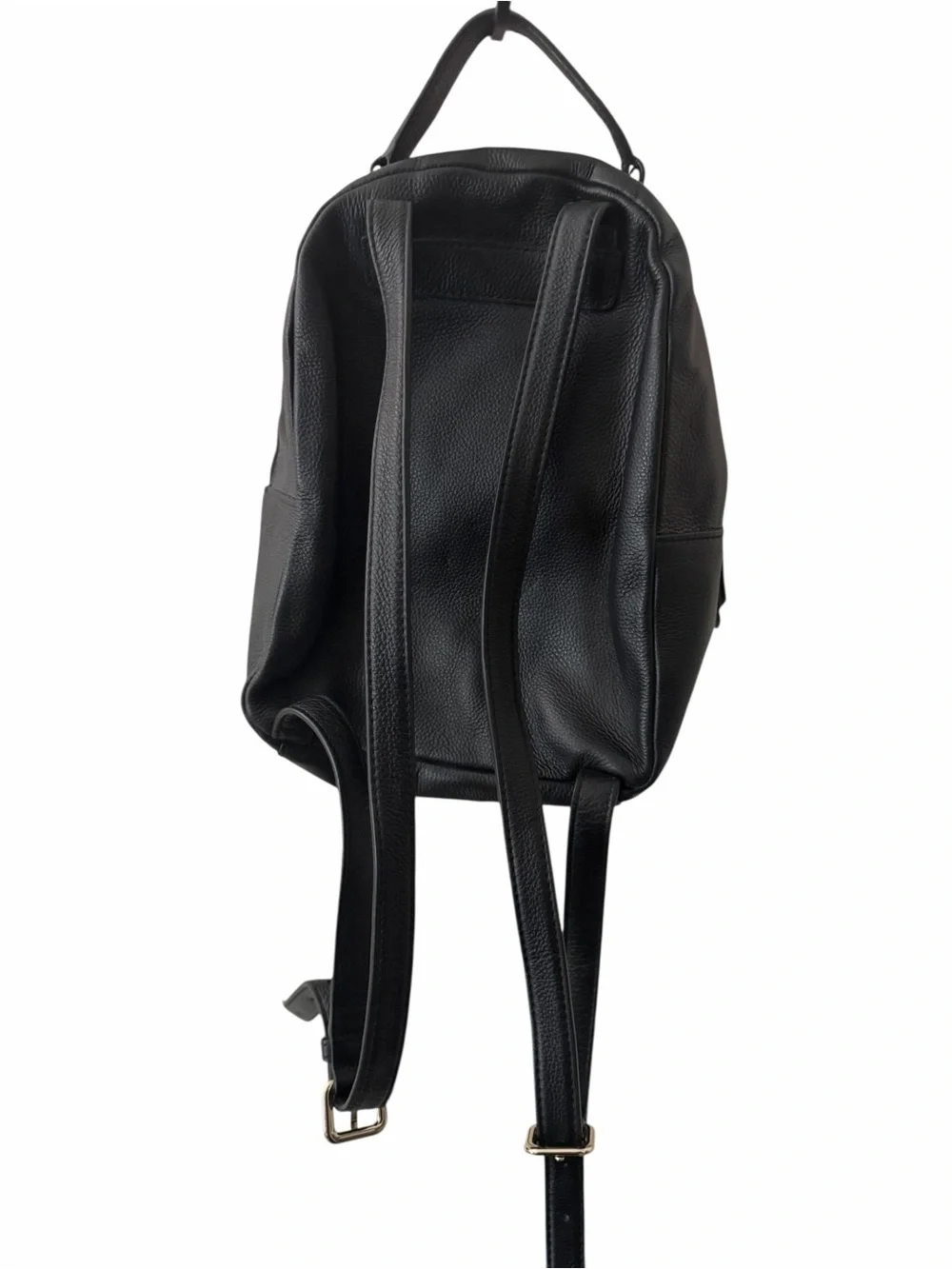 kate spade Black Leather Backpack with Gold Logo